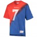 Галстук Футболка John Elway Denver Broncos Mitchell & Ness Retired Player Name & Number Diagonal-Dye V-Neck - Orange/Royal