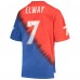 Галстук Футболка John Elway Denver Broncos Mitchell & Ness Retired Player Name & Number Diagonal-Dye V-Neck - Orange/Royal