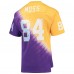 Галстук Футболка Randy Moss Minnesota Vikings Mitchell & Ness Retired Player Name & Number Diagonal-Dye V-Neck - Gold/Purple