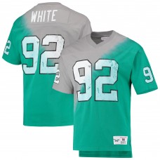 Галстук Футболка Reggie White Philadelphia Eagles Mitchell & Ness Retired Player Name & Number Diagonal-Dye V-Neck - Gray/Kelly Green