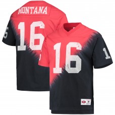 Футболка Joe Montana San Francisco 49ers Mitchell & Ness Retired Player Name & Number Diagonal Tie-Dye V-Neck - Black/Red Футболка Joe Montana San Francisco 49ers Mitchell & Ness Retired Player Name & Number Diagonal Tie-Dye V-Neck - Black/Red