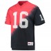 Футболка Joe Montana San Francisco 49ers Mitchell & Ness Retired Player Name & Number Diagonal Tie-Dye V-Neck - Black/Red
