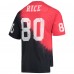 Футболка Jerry Rice San Francisco 49ers Mitchell & Ness Retired Player Name & Number Diagonal Tie-Dye V-Neck - Black/Red