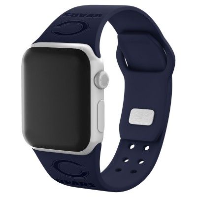 Браслет Chicago Bears Debossed Silicone Apple Watch - Navy - оригинальные аксессуары NFL Чикаго Бирз