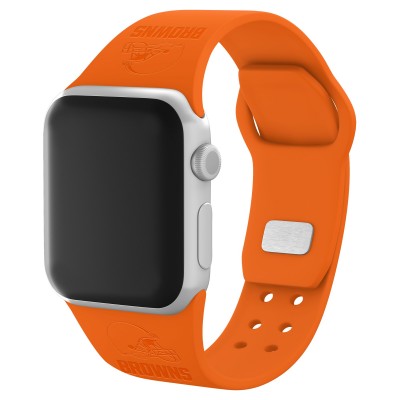 Ремешок для часов Cleveland Browns Debossed Silicone Apple Watch - Orange