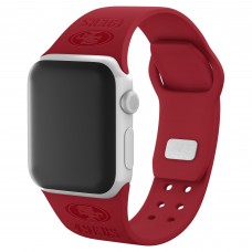 Ремешок для часов San Francisco 49ers Debossed Silicone Apple Watch- Scarlet