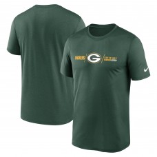 Футболка Green Bay Packers Nike Horizontal Lockup Legend Performance - Green