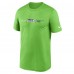 Seattle Seahawks Nike Neon Green Horizontal Lockup Legend Performance T-Shirt