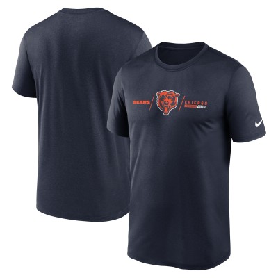 Футболка Chicago Bears Nike Horizontal Lockup Legend Performance - Navy