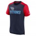 Футболка Tennessee Titans Nike Color Block Team Name - Heathered Navy/Heathered Red