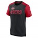 Футболка San Francisco 49ers Nike Color Block Team Name - Heathered Black