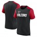 Футболка Atlanta Falcons Nike Color Block Team Name - Heathered Black/Heathered Red