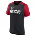 Футболка Atlanta Falcons Nike Color Block Team Name - Heathered Black/Heathered Red