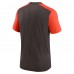 Футболка Cleveland Browns Nike Color Block Team Name - Heathered Brown/Heathered Orange