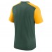 Футболка Green Bay Packers Nike Color Block Team Name - Heathered Green/Heathered Gold