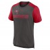Футболка Tampa Bay Buccaneers Nike Color Block Team Name - Heathered Pewter/Heathered Red