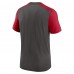 Футболка Tampa Bay Buccaneers Nike Color Block Team Name - Heathered Pewter/Heathered Red