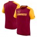 Футболка Washington Commanders Nike Color Block Team Name - Heathered Burgundy/Heathered Gold