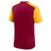 Футболка Washington Commanders Nike Color Block Team Name - Heathered Burgundy/Heathered Gold
