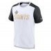 Футболка New Orleans Saints Nike White/Heathered Black Color Block Team Name