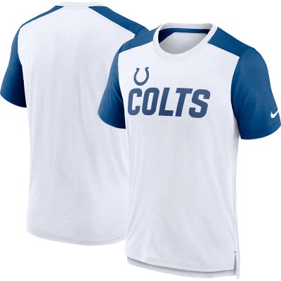 Футболка Indianapolis Colts Nike Color Block Team Name - White/Heather Royal