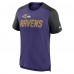 Футболка Baltimore Ravens Nike Color Block Team Name - Heathered Purple/Heathered Black
