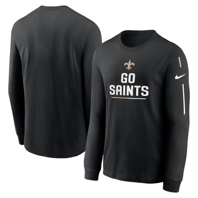 Футболка с длинным рукавом New Orleans Saints Nike Team Slogan - Black