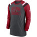Футболка Arizona Cardinals Nike Heathered Charcoal/Cardinal Tri-Blend Raglan Athletic Long Sleeve Fashion