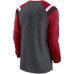 Футболка Arizona Cardinals Nike Heathered Charcoal/Cardinal Tri-Blend Raglan Athletic Long Sleeve Fashion