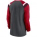 Футболка San Francisco 49ers Nike Tri-Blend Raglan Athletic Long Sleeve Fashion - Heathered Charcoal/Scarlet