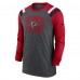 Футболка Atlanta Falcons Nike Tri-Blend Raglan Athletic Long Sleeve Fashion - Heathered Charcoal/Red