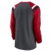 Футболка Atlanta Falcons Nike Tri-Blend Raglan Athletic Long Sleeve Fashion - Heathered Charcoal/Red