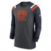 Футболка Chicago Bears Nike Tri-Blend Raglan Athletic Long Sleeve Fashion - Heathered Charcoal/Navy