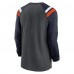 Футболка Chicago Bears Nike Tri-Blend Raglan Athletic Long Sleeve Fashion - Heathered Charcoal/Navy