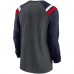 Футболка Tennessee Titans Nike Tri-Blend Raglan Athletic Long Sleeve Fashion - Heathered Charcoal/Navy