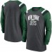 Футболка New York Jets Nike Tri-Blend Raglan Athletic Long Sleeve Fashion - Heathered Charcoal/Green
