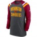 Футболка Washington Commanders Nike Tri-Blend Raglan Athletic Long Sleeve Fashion - Heathered Charcoal/Burgundy