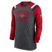 Футболка Houston Texans Nike Heathered Charcoal Tri-Blend Raglan Athletic Long Sleeve Fashion