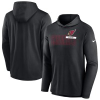 Arizona Cardinals Nike Black Lightweight Performance Hooded Long Sleeve T-Shirt