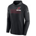 Футболка с длинным рукавом Arizona Cardinals Nike Black Lightweight Performance Hooded