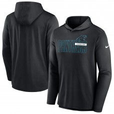 Футболка с длинным рукавом Carolina Panthers Nike Black Lightweight Performance Hooded
