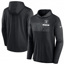 Las Vegas Raiders Nike Black Lightweight Performance Hooded Long Sleeve T-Shirt Las Vegas Raiders Nike Black Lightweight Performance Hooded Long Sleeve T-Shirt