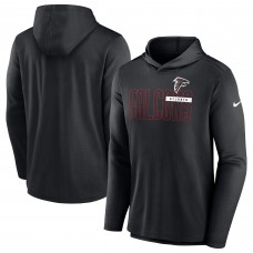 Футболка длинным рукавом с капюшоном Atlanta Falcons Nike Black Lightweight Performance Футболка длинным рукавом с капюшоном Atlanta Falcons Nike Black Lightweight Performance