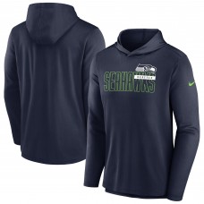 Футболка с длинным рукавом Seattle Seahawks Nike Lightweight Performance Hooded - Navy