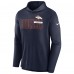 Футболка с длинным рукавом Denver Broncos Nike Navy Lightweight Performance Hooded