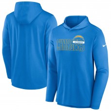 Los Angeles Chargers Nike Lightweight Performance Hooded Long Sleeve T-Shirt - Powder Blue