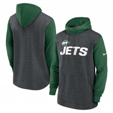 Толстовка New York Jets Nike Surrey Legacy - Heathered Charcoal/Green