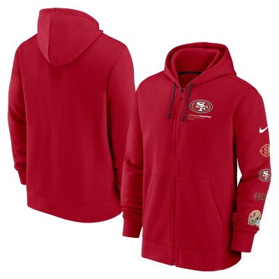 Толстовка на молнии San Francisco 49ers Nike Surrey - Scarlet