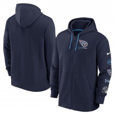 Толстовка на молнии Tennessee Titans Nike Surrey - Navy