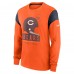 Футболка с длинным рукавом Chicago Bears Nike Slub Rewind Playback Helmet - Heathered Orange